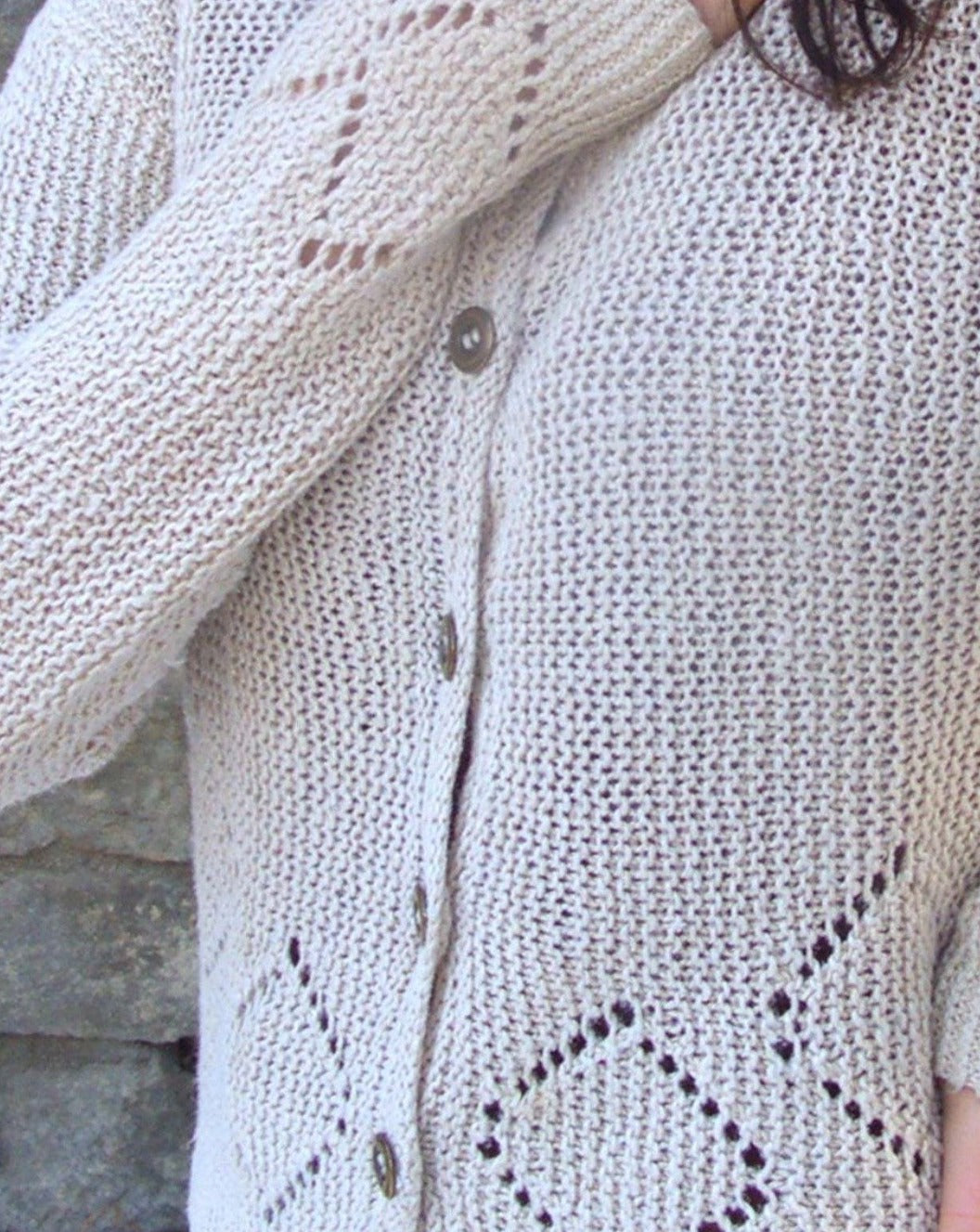 #304 Lace Diamond Trellis Cardigan & Pullover