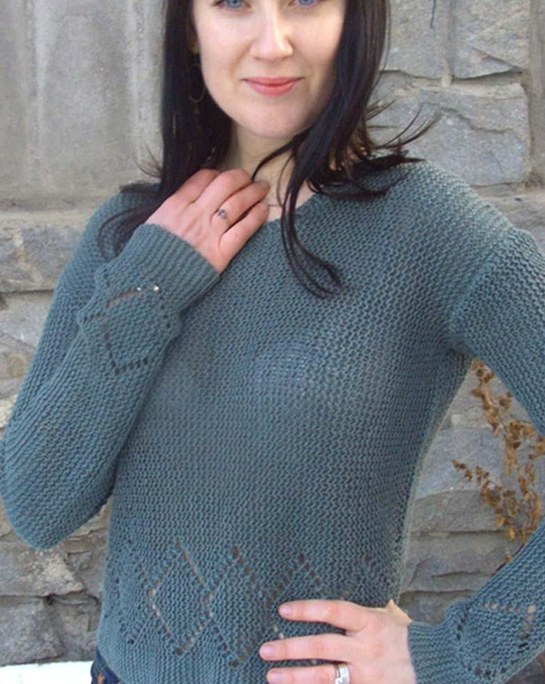 #304 Lace Diamond Trellis Cardigan & Pullover