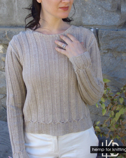 #314  Cable Cross Pullover