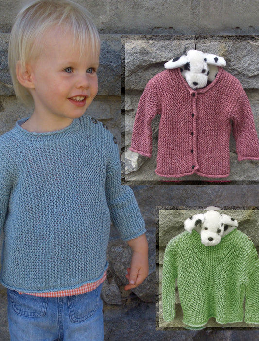 #318 Baby Garter Stitch Pullover and Cardi